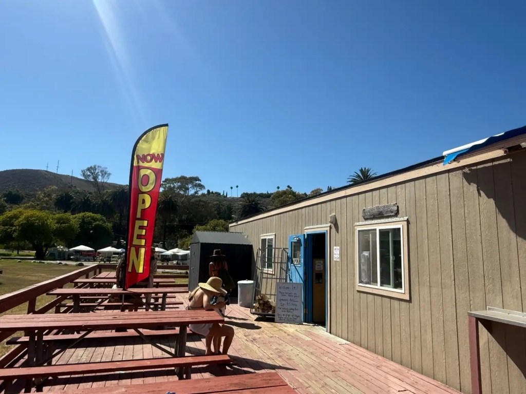 A picture of the camp store at Refugio State Beach campground
