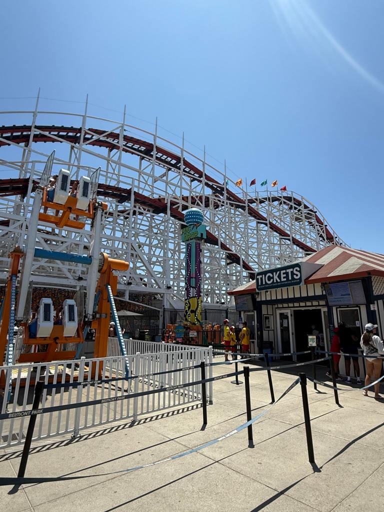A rollercoaster at Mission Beach in San Diego
