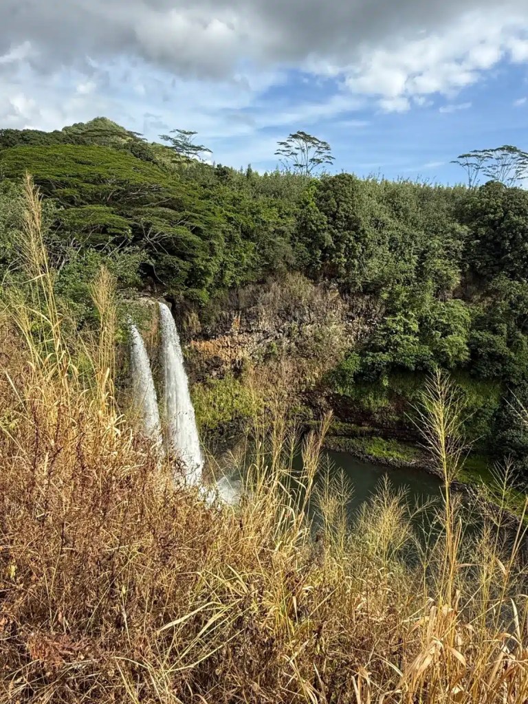 A view of the Wailua Falls on Kauai